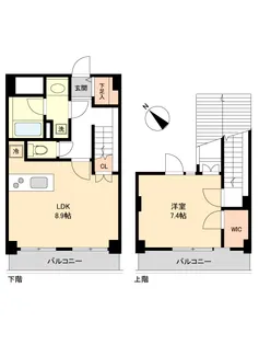 ルクレ初台【5階】の間取り