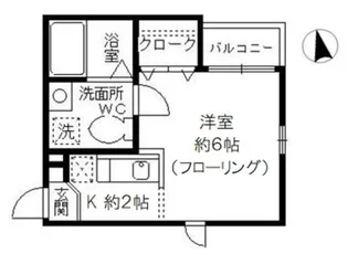 東京都杉並区浜田山3丁目【アパート】の間取り