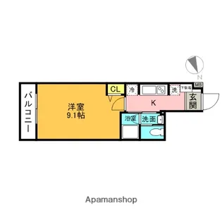 東京都杉並区永福2丁目【マンション】の間取り