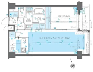 ZOOM広尾【6階】の間取り