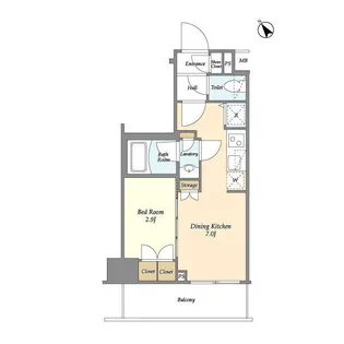 ディームス駒込【10階】の間取り