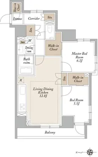 KDXレジデンス三鷹【0803号室】の間取り