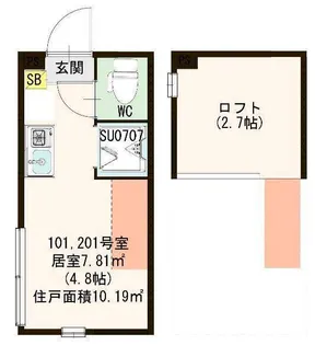 ハーモニーテラス中板橋Ⅲ【2階】の間取り