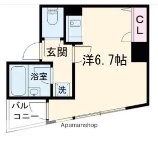 1Rの間取り画像