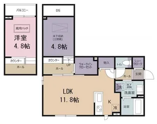 メゾン ド リーヴ【1階】の間取り