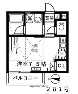 東京都北区中十条1丁目【アパート】の間取り