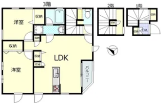 東十条賃貸住宅【3階】の間取り