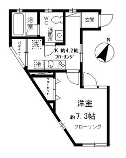 コモランセカナヅカ【1階】の間取り