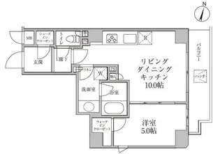 レジディア神楽坂Ⅱ【2階】の間取り
