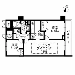 パークフラッツ学芸大学【3階】の間取り