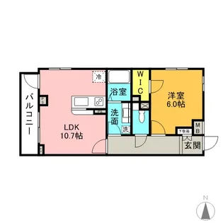 プラムガーデン関根【2階】の間取り