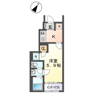 ドレッセ・S【1階】の間取り