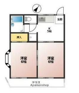 第一河村ハイツ【1階】の間取り