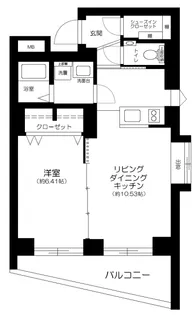 東京都新宿区赤城下町【マンション】の間取り