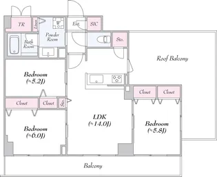 ロイジェント志村坂上【7階】の間取り