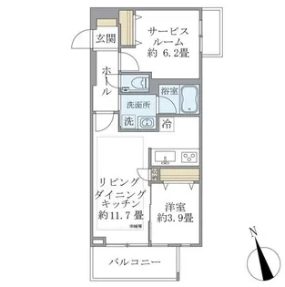 カールスルーエ吉祥寺【1階】の間取り