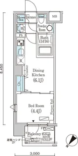 フルハウス赤羽【9階】の間取り