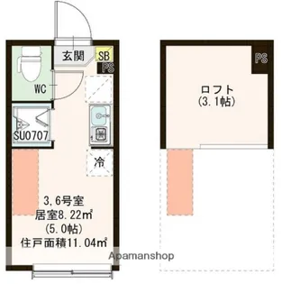 ハーモニーテラス宮前【2階】の間取り