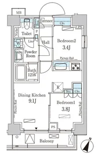 パークアクシス大塚サウスレジデンス【10階】の間取り