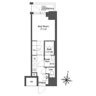 ミリアレジデンス広尾【9階】の間取り