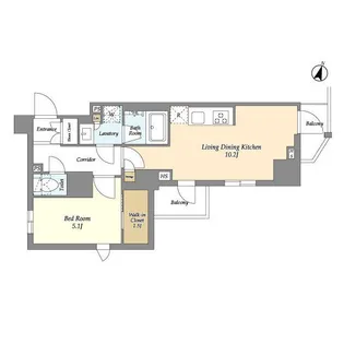 ジオエント山吹神楽坂【2階】の間取り