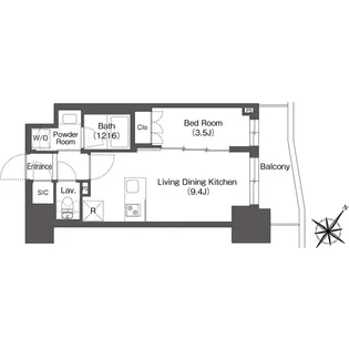 1LDKの間取り画像