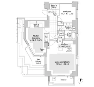 パークフラッツ渋谷神山町【9階】の間取り