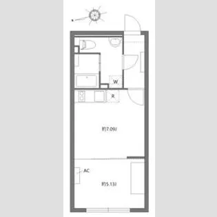 アレーロ西早稲田【2階】の間取り