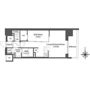 コンフォリア東新宿【3階】の間取り