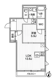 東京都目黒区目黒3丁目【マンション】の間取り