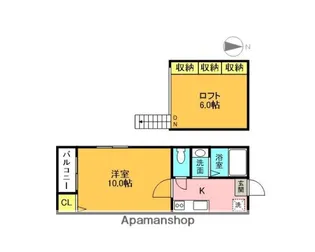 東京都渋谷区恵比寿3丁目【アパート】の間取り