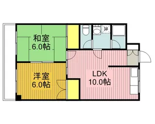 上水ハイツ【2階】の間取り