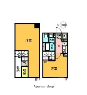 アイレア中野【1階】の間取り