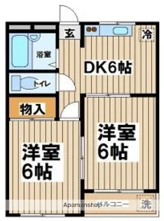 三鷹台パークハイツ【1階】の間取り