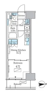 パークアクシス新宿百人町【3階】の間取り