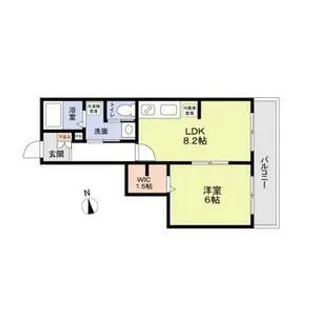 サニーフォレスト新中野【1階】の間取り