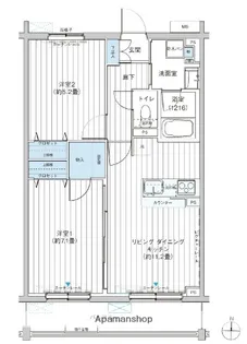 シンクロニシティムサシノ【3階】の間取り
