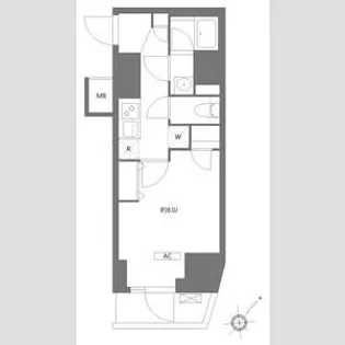 アンベリール王子【8階】の間取り
