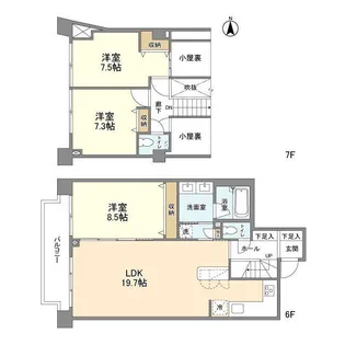 FULL HOUSE GAKUGEI DAIGAKU【6階】の間取り