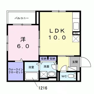 アジュール千川【1階】の間取り