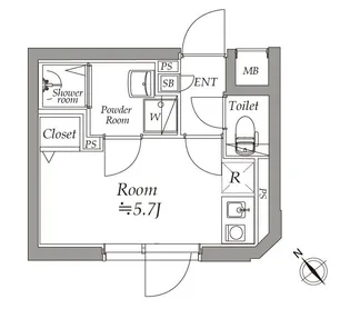 東京都中野区若宮1丁目【マンション】の間取り