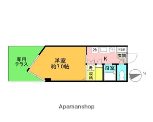 ハイネス大久保【1階】の間取り