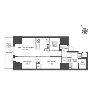 コンフォリア・リヴ板橋【10階】の間取り