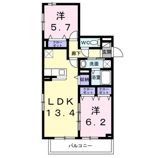 メゾン アイティー ジャック【2階】の間取り