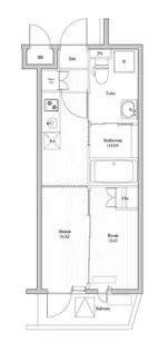 ハーモニーレジデンス中野坂上【4階】の間取り