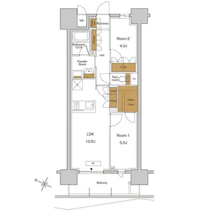 RJRプレシア東十条ガーデン【5階】の間取り