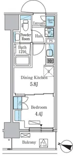 パークアクシス板橋本町ステーションゲート【9階】の間取り
