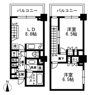 レジディア中落合C棟【5階】の間取り
