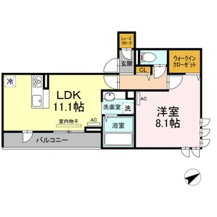 ERDE 城北(エルデ)【2階】の間取り