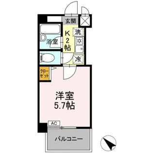 クレール中台【3階】の間取り